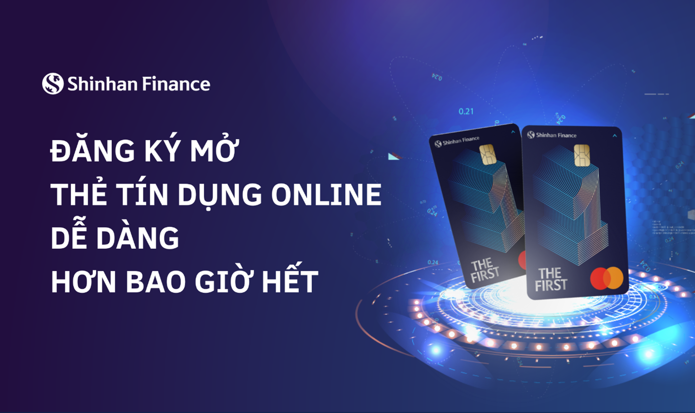 Mở thẻ tín dụng online tại Shinhan Finance