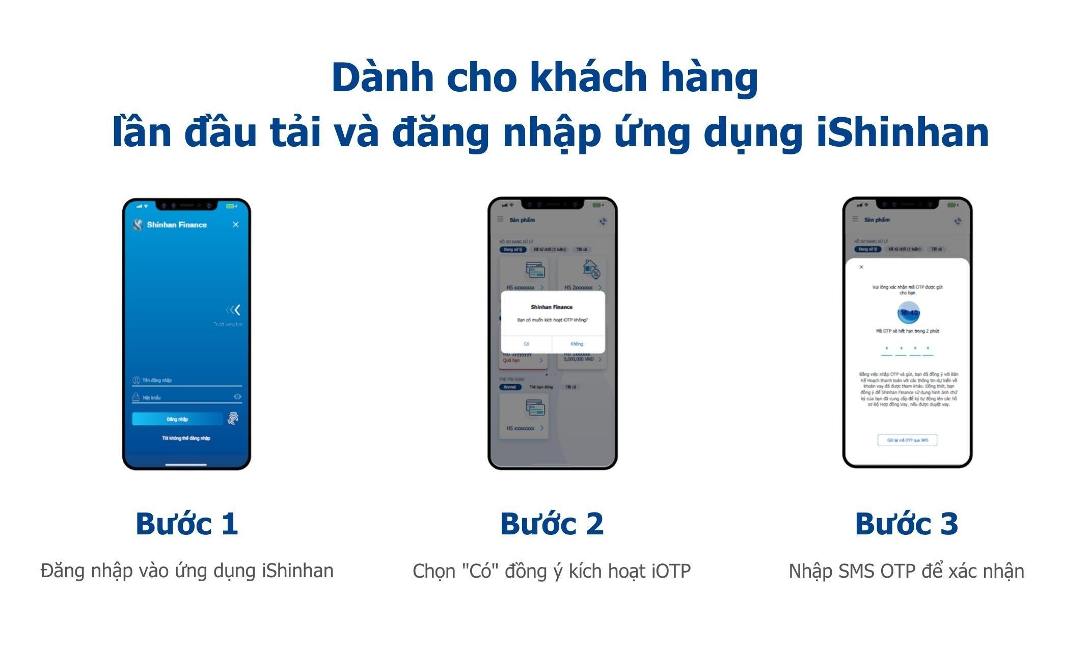 Dành cho khách hàng lần đầu tải và đăng nhập ứng dụng iShinhan