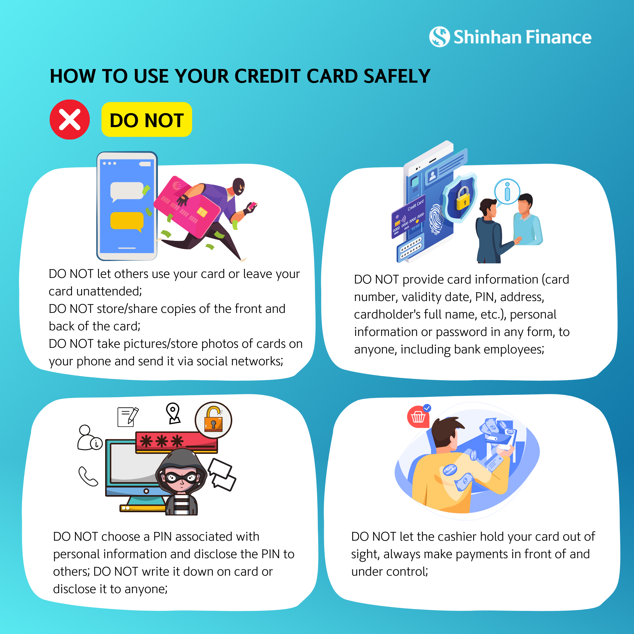 Khuyến cáo sử dụng an toàn thẻ tín dụng